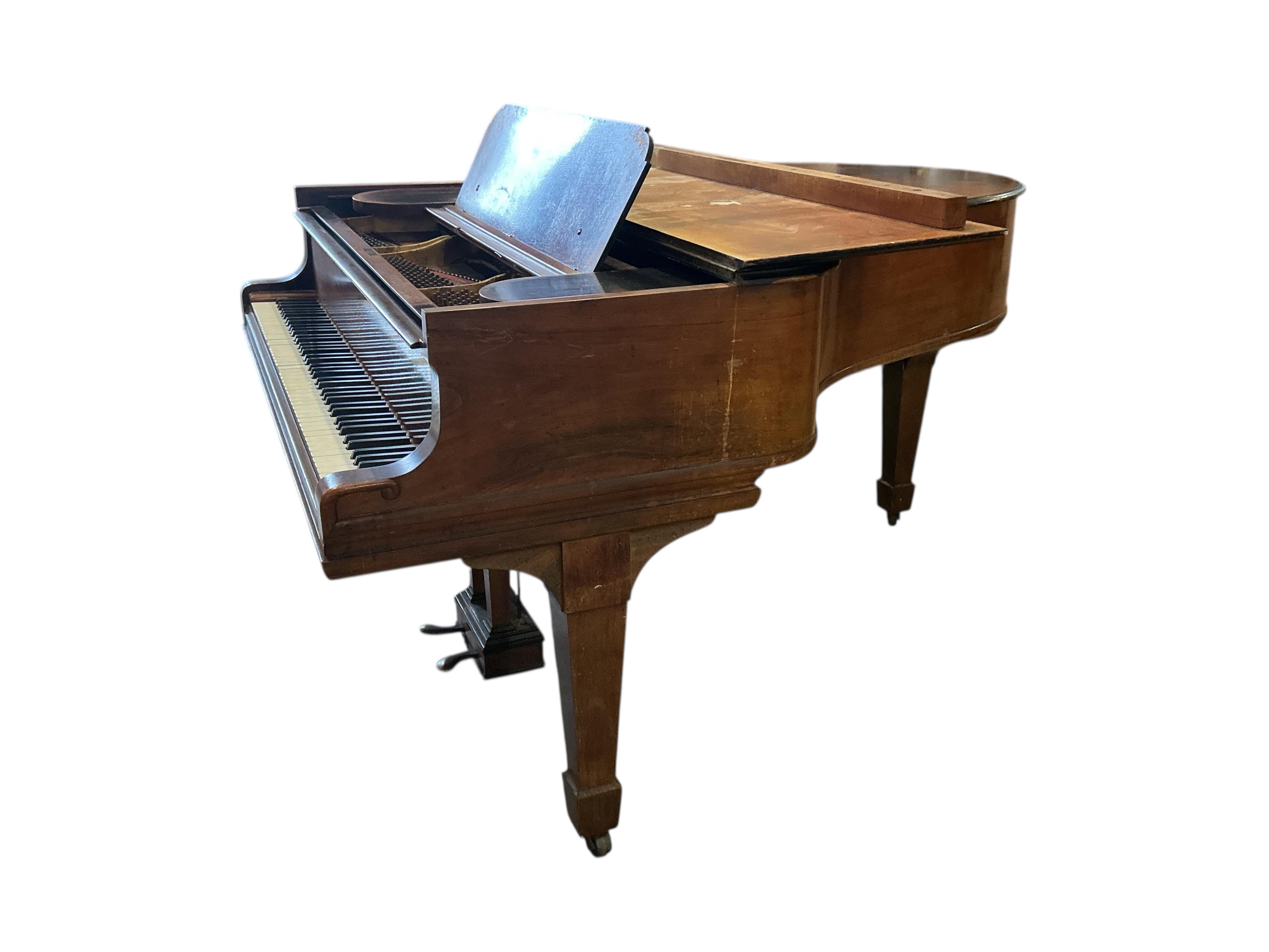 A Steinway rosewood grand piano, length 180cm, width 143cm, height 98cm CITES Submission reference QSWF2A3L
